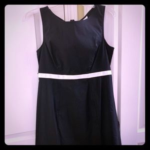 Mid length black maternity dress